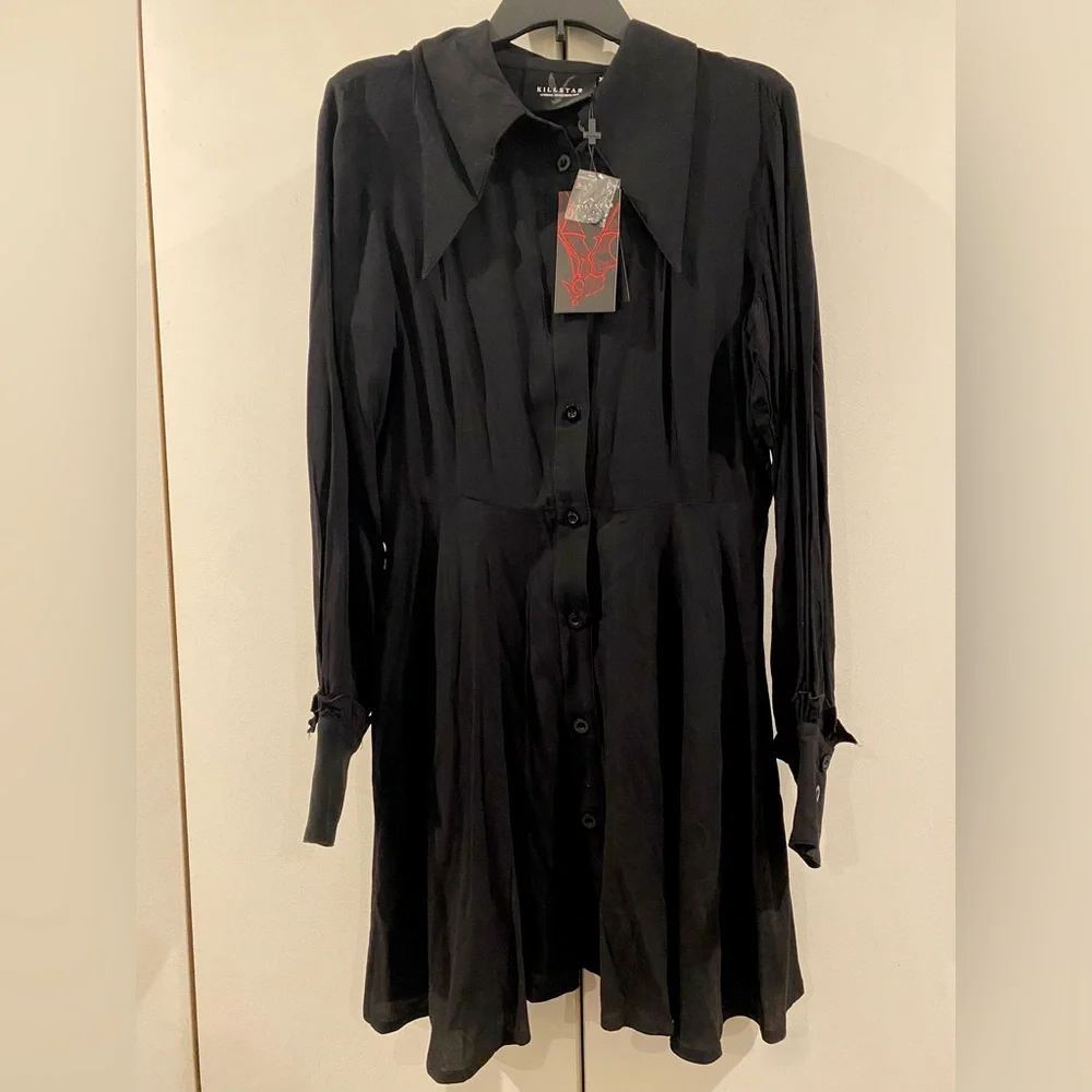 Killstar 🖤 Kimaris Long-Sleeve Gothic 🖤 Black Dress NWT ✨ - Picture 4 of 10